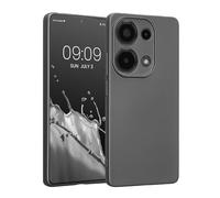 kwmobile Custodia Compatibile con Xiaomi Redmi Note 13 PRO 4G Cover - Protezione Back Case Morbida - Silicone TPU Effetto Metallizzato Grigio Metallizzato