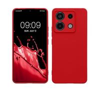kwmobile Custodia Compatibile con Xiaomi Redmi Note 13 Pro 5G / Poco X6 5G Cover - Back Case per Smartphone in Silicone TPU - Protezione Gommata - red cherry