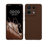 kwmobile Custodia Compatibile con Xiaomi Redmi Note 13 Pro 5G / Poco X6 5G Cover - Back Case per Smartphone in Silicone TPU - Protezione Gommata - cioccolato fondente