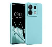 kwmobile Custodia Compatibile con Xiaomi Redmi Note 13 PRO 5G / Poco X6 5G Cover - Protezione Back Case Morbida - Silicone TPU Effetto Metallizzato Menta Metallizzato