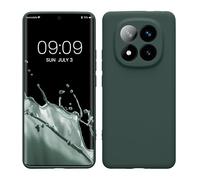 kwmobile Custodia Compatibile con Xiaomi Redmi Note 14 Pro+ 5G / Redmi Note 14 Pro Plus 5G Cover - Back Case per Smartphone in Silicone TPU - Protezione Gommata - verde muschio