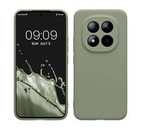 kwmobile Custodia Compatibile con Xiaomi Redmi Note 15 Pro+ 5G / Poco M8 Pro 5G Cover - Back Case per Smartphone in Silicone TPU - Protezione Gommata - verde grigio