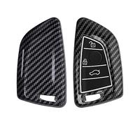 kwmobile Custodia Copri Chiave Compatibile con BMW con 3 tasti Smart Key - Cover Coprichiave Telecomando Auto in Plastica e Silicone - Effetto Carbonio