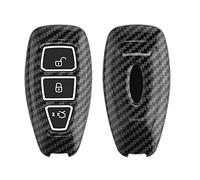 kwmobile Custodia Copri Chiave Compatibile con Ford con 3 tasti Keyless Go - Cover Coprichiave Telecomando Auto in Plastica e Silicone - Effetto Carbonio