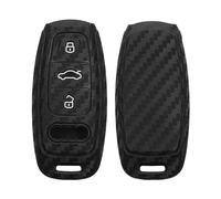 kwmobile Custodia Coprichiave Compatibile con Audi A6 A7 A8 Q7 Q8 con 3 tasti Keyless Cover - Copritelecomando Chiave Auto - Copri Chiavi Macchina Effetto Carbonio