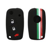 kwmobile Custodia Coprichiave Compatibile con Fiat Lancia con 3 tasti Cover - Copritelecomando Chiave Auto - Copri Chiavi Macchina Bandiera italiana