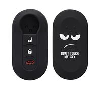 kwmobile Custodia Coprichiave Compatibile con Fiat Lancia con 3 tasti pieghevole Cover - Copritelecomando Chiave Auto - Copri Chiavi Macchina Don't touch my Key