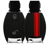 kwmobile Custodia Coprichiave Compatibile con Mercedes Benz con 2 Tasti (Solo Keyless Go) Cover - Copritelecomando Chiave Auto - Copri Chiavi Macchina Strisce Rally