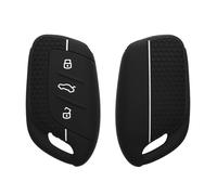 kwmobile Custodia Coprichiave Compatibile con MG 3-pulsanti ZS MG4 MG5 MG6 Cover - Copri Telecomando Chiave Auto - Copri Chiavi Macchina nero/bianco