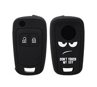 kwmobile Custodia Coprichiave Compatibile con Opel Chevrolet con 2 tasti pieghevole Cover - Copritelecomando Chiave Auto - Copri Chiavi Macchina Don't touch my Key