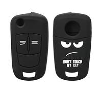 kwmobile Custodia Coprichiave Compatibile con Opel Vauxhall con 2 tasti pieghevole Cover - Copritelecomando Chiave Auto - Copri Chiavi Macchina Don't touch my Key