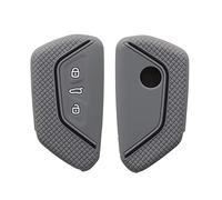 kwmobile Custodia Coprichiave Compatibile con VW Golf 8 con 3 tasti Cover - Copri Telecomando Chiave Auto - Copri Chiavi Macchina grigio/nero