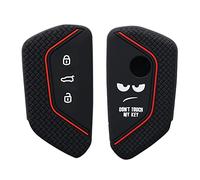kwmobile Custodia Coprichiave Compatibile con VW Golf 8 con 3 tasti Cover - Copritelecomando Chiave Auto - Copri Chiavi Macchina Don't touch my Key