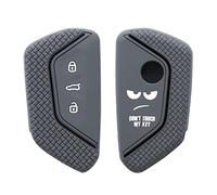 kwmobile Custodia Coprichiave Compatibile con VW Golf 8 con 3 tasti Cover - Copritelecomando Chiave Auto - Copri Chiavi Macchina Don't touch my Key