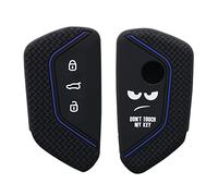 kwmobile Custodia Coprichiave Compatibile con VW Golf 8 con 3 tasti Cover - Copritelecomando Chiave Auto - Copri Chiavi Macchina Don't touch my Key