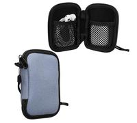kwmobile Custodia Cuffie Compatibile con in-ear Headphones - Astuccio Cuffiette in Tela - Porta Auricolari Bluetooth 6 x 9 cm - blu jeans