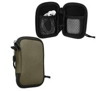 kwmobile Custodia Cuffie Compatibile con in-ear Headphones - Astuccio Cuffiette in Tela - Porta Auricolari Bluetooth 6 x 9 cm - verde oliva