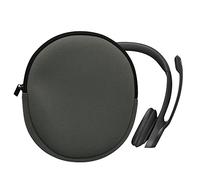 kwmobile Custodia Cuffie con Cerniera Compatibile con Logitech H390 Cuffie - Case Cuffie Over Ear 21,5 x 16 cm - grigio