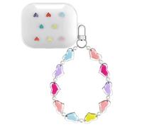 kwmobile Custodia Cuffie Wireless In Ear Compatibile con Xiaomi Redmi Buds 5 Case - Cover Auricolari - Braccialetto Kawaii Porta Cuffiette - trasparente/multicolore