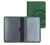 kwmobile Custodia Ecopelle Nabuk per Libretto Circolazione Auto - Cover Portalibretto con Scomparti Tessere Patente - Foderina Portadocumenti - Bussola vintage