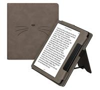 kwmobile Custodia eReader Compatibile con Amazon Kindle Oasis 10. Generation Cover - Cover eBook Pelle PU con Stand Cinturino Porta Carte Muso Felino