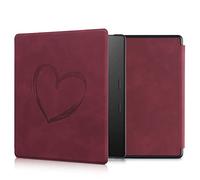 kwmobile Custodia eReader Compatibile con Amazon Kindle Oasis 10. Generation Cover - eBook Reader Flip Case - Cover eReader Magnetica Pelle PU Cuore