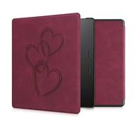 kwmobile Custodia eReader Compatibile con Amazon Kindle Oasis 10. Generation Cover - eBook Reader Flip Case - Cover eReader Magnetica Pelle PU Cuore Metallico