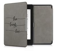 kwmobile Custodia eReader Compatibile con Amazon Kindle Paperwhite (10. Gen - 2018) Cover - eBook Reader Flip Case - Cover eReader Magnetica Pelle PU Live Laugh Love