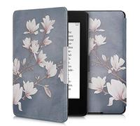 kwmobile Custodia eReader Compatibile con Amazon Kindle Paperwhite (2012-2017) Cover - eBook Reader Flip Case - marrone grigio/bianco/grigio blu - Magnolie