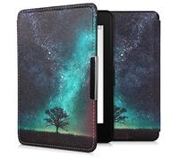 kwmobile Custodia eReader Compatibile con Amazon Kindle Paperwhite (2012-2017) Cover - eBook Reader Flip Case - blu/grigio/nero - Natura e spazio