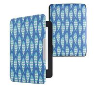 kwmobile Custodia eReader Compatibile con Amazon Kindle Paperwhite Cover - eBook Reader Flip Case - blu/blu chiaro/bianco - Pesciolini