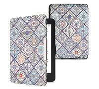 kwmobile Custodia eReader Compatibile con Amazon Kindle Paperwhite Cover - eBook Reader Flip Case - blu/arancione/bianco - Marocco Style multicolor