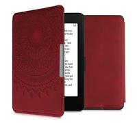 kwmobile Custodia eReader Compatibile con Amazon Kindle Paperwhite Cover - eBook Reader Flip Case - Cover eReader Magnetica Pelle PU Sole Indiano