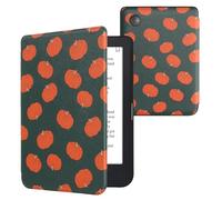 kwmobile Custodia eReader Compatibile con Kobo Clara 2E Cover - eBook Reader Flip Case - arancione/verde/verde chiaro - Zucche