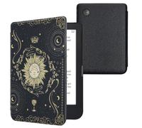 kwmobile Custodia eReader Compatibile con Kobo Clara 2E Cover - eBook Reader Flip Case - blu scuro/giallo/nero - Sole Tarocchi