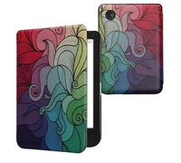 kwmobile Custodia eReader Compatibile con Kobo Clara BW/Colour Cover - eBook Reader Flip Case - fucsia/blu/verde - Gioco di Colore