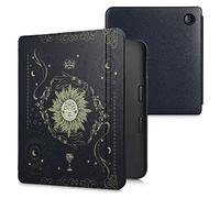 kwmobile Custodia eReader Compatibile con Kobo Libra 2 Cover - eBook Reader Flip Case - blu scuro/giallo/nero - Sole Tarocchi