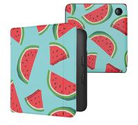 kwmobile Custodia eReader Compatibile con Kobo Libra 2 Cover - eBook Reader Flip Case - rosso/verde/nero - Fette di Cocomero