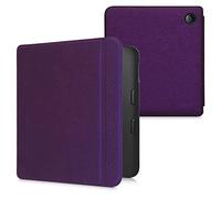kwmobile Custodia eReader Compatibile con Kobo Libra 2 Cover - eBook Reader Flip Case - viola - Fiori in Rilievo Viola
