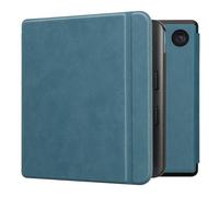 kwmobile Custodia eReader Compatibile con Kobo Libra Colour Cover - eBook Reader Flip Case - Cover eReader Simil Pelle - Petrolio