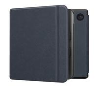 kwmobile Custodia eReader Compatibile con Kobo Libra Colour Cover - eBook Reader Flip Case - Cover eReader Simil Pelle - Blu Scuro