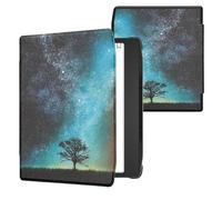 kwmobile Custodia eReader Compatibile con Pocketbook Era/Era Color/Era Lite Cover - eBook Reader Flip Case - blu/grigio/nero - Natura e spazio
