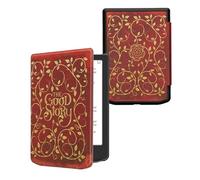 kwmobile Custodia eReader Compatibile con Pocketbook Verse/Verse Lite/Pro/Color/Vivlio Light HD Cover - eBook Reader Flip Case - giallo/arancione/rosso - C'era una volta