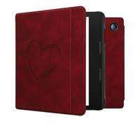kwmobile Custodia eReader Compatibile con Tolino Epos 3 Cover - eBook Reader Flip Case - Cover eReader Magnetica Pelle PU Cuore