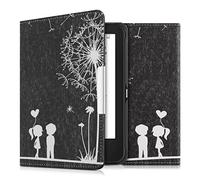 kwmobile Custodia eReader Compatibile con Tolino Shine 2 HD Cover - eBook Reader Flip Case - bianco/nero - Amore