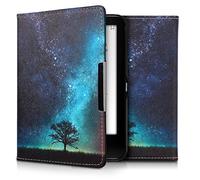 kwmobile Custodia eReader Compatibile con Tolino Vision 1/2 / 3/4 HD Cover - eBook Reader Flip Case - blu/grigio/nero - Natura e spazio