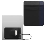 kwmobile Custodia Hard Disk Esterno Compatibile con SanDisk Portable SSD, Samsung T7, Crucial X8, HDD Cover - Set di 2 Case SSD con 2 Tasche - Porta Accessori Elettronici - nero/blu scuro