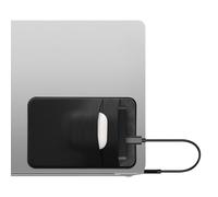 kwmobile Custodia Hard Disk Esterno Compatibile con SanDisk Portable SSD, Samsung T7, Crucial X8, HDD Cover - Case SSD 2 Tasche - Porta Accessori Elettronici - Tessuto Elastico - nero matt