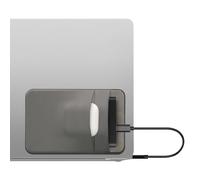 kwmobile Custodia Hard Disk Esterno Compatibile con SanDisk Portable SSD, Samsung T7, Crucial X8, HDD Cover - Case SSD 2 Tasche - Porta Accessori Elettronici - Tessuto Elastico - grigio