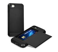 kwmobile Custodia Hybrid con scompartimento per tessere compatibile con Apple iPhone SE (2020/2022) / 8/7 in nero